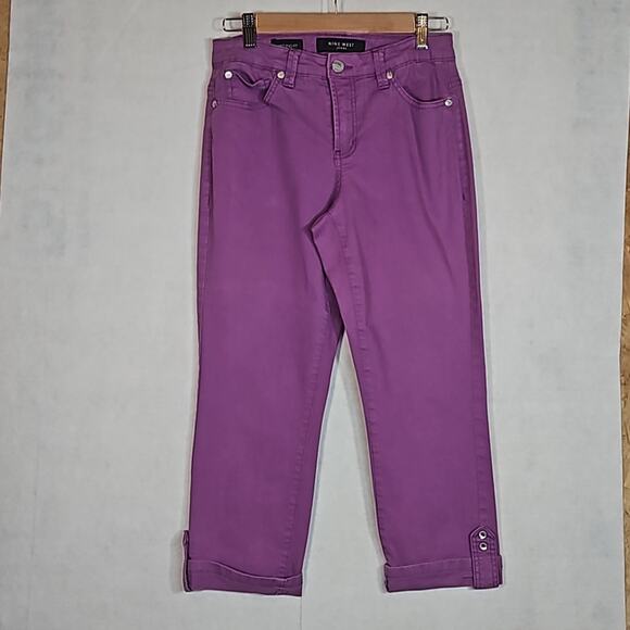 Nine West Purple West End Fit Cropped Jeans - Picture 1 of 9